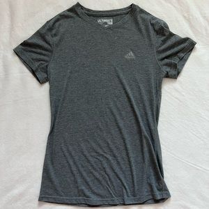 Adidas Ultimate Tee Grey Dri Fit Shirt